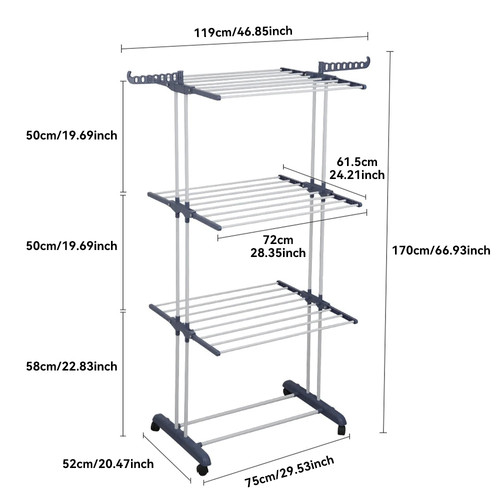 Foldable clothes rack with - foldable,