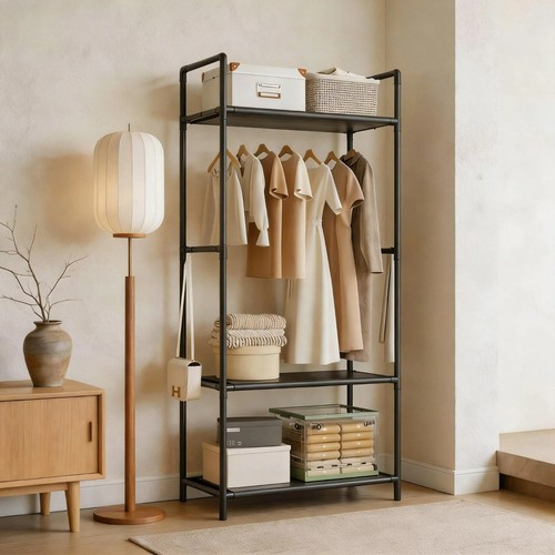 Multi tier garment rack - rack, hooks