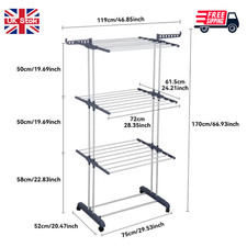 Movable 4-Tier Clothes Drying