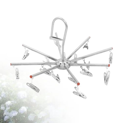 Folding clothes hanger hanging - clothes,