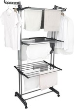  4-Tier Grey Foldable Clothes