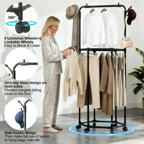 360 rotating clothing rack - rotating,