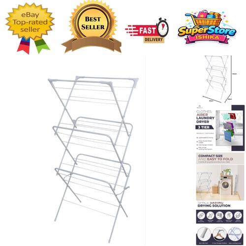 Tier folding clothes airer - folding,